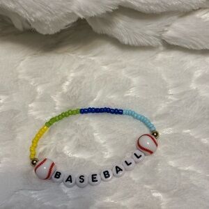Colorful Baseball Beaded Bracelet for Kids